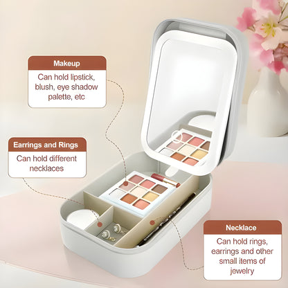 Glamouré™ Portable Makeup Bag with LED Mirror